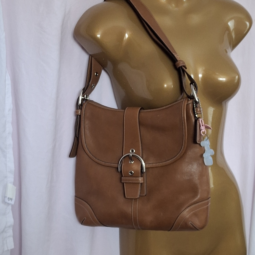 Vintage Coach Convertable Soho Flap Leather Shoulder Bag